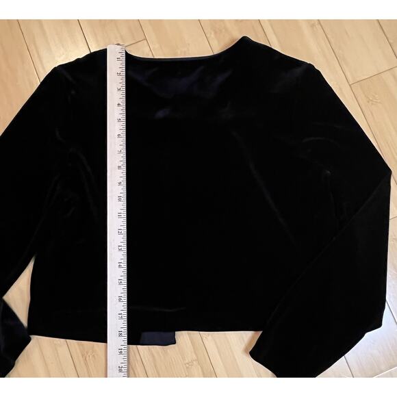 Caterina Black Spaghetti Straps Beaded Prom Gown,Teddi Black Velvet Jacket Sz 10 - Picture 10 of 10